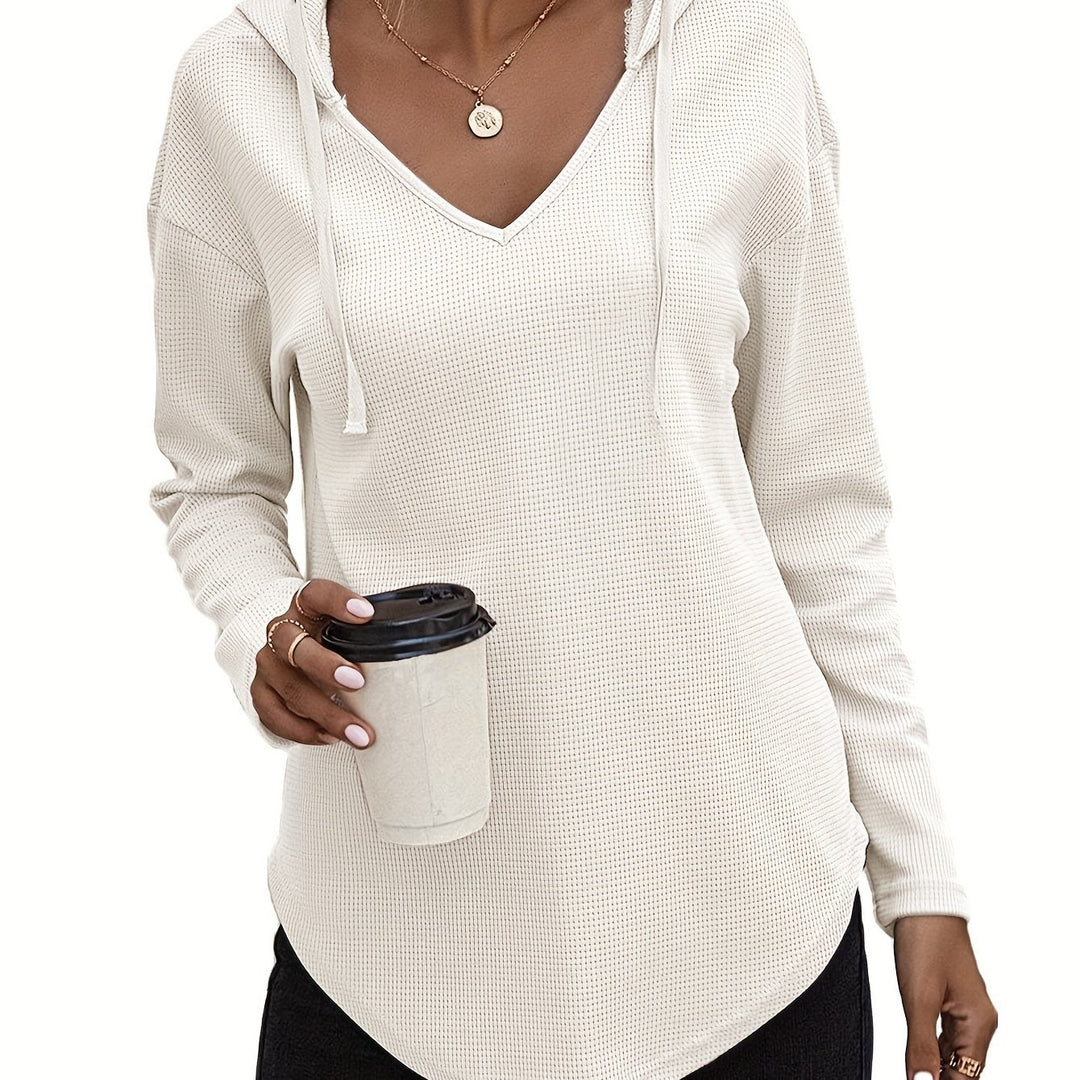 Relaxed V-Neck Hoodie