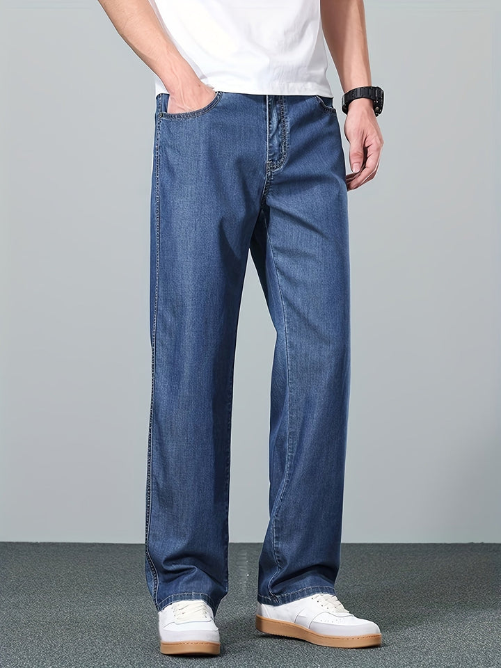 Relaxed Straight-Leg Jeans