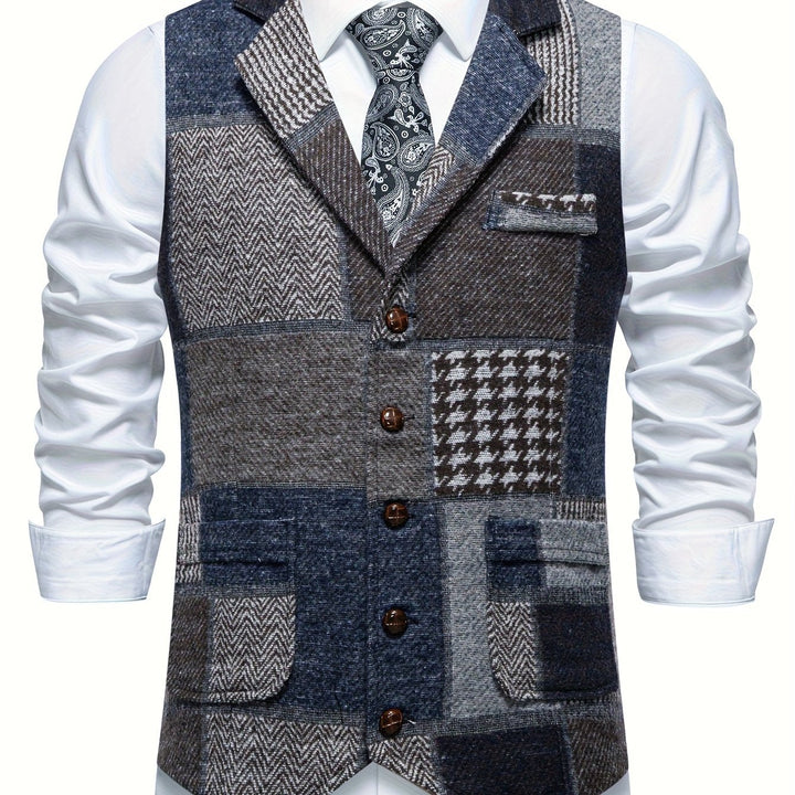 Patchwork Tailored Vest