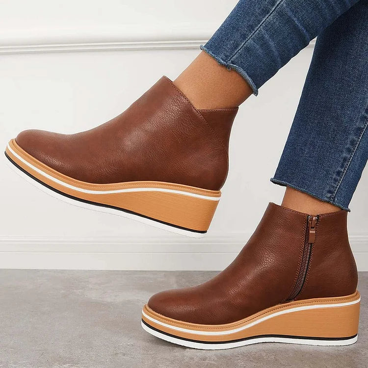 Sleek Platform Ankle Boots