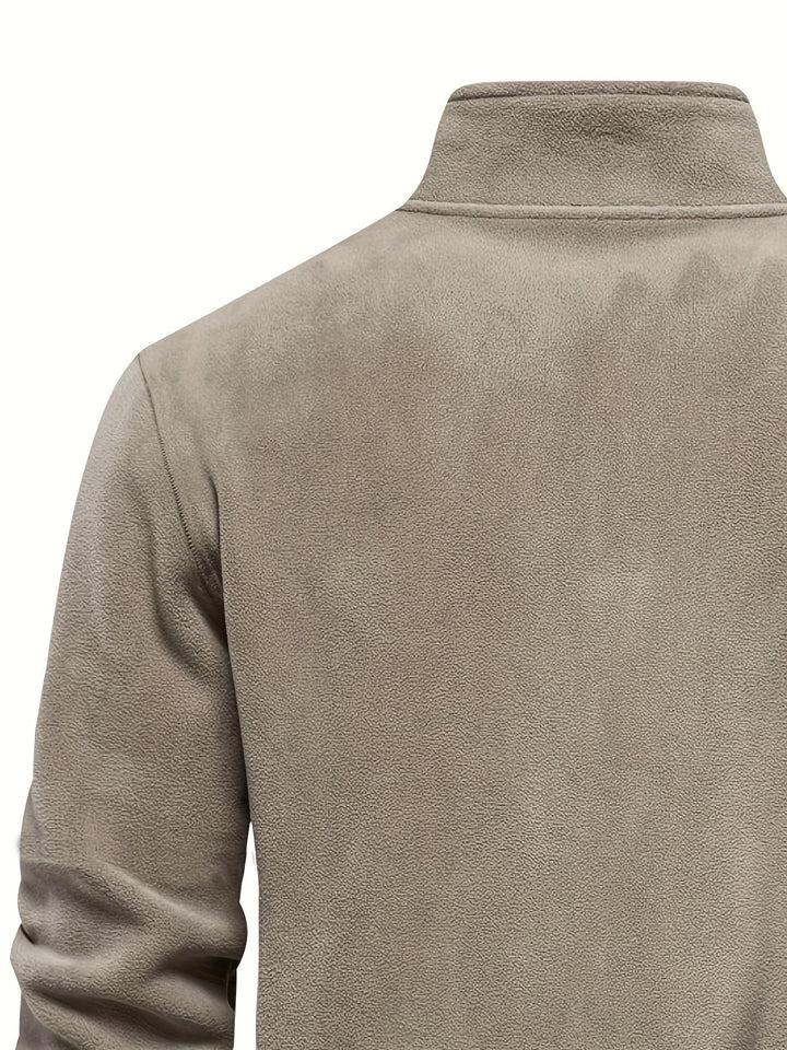 Half-Zip Stand-Collar Pullover