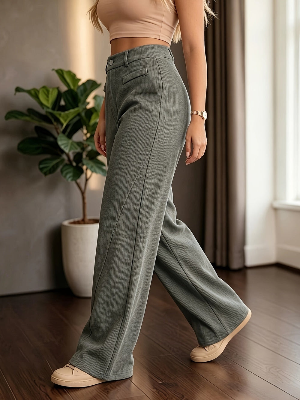 High-Waist Wide-Leg Pants