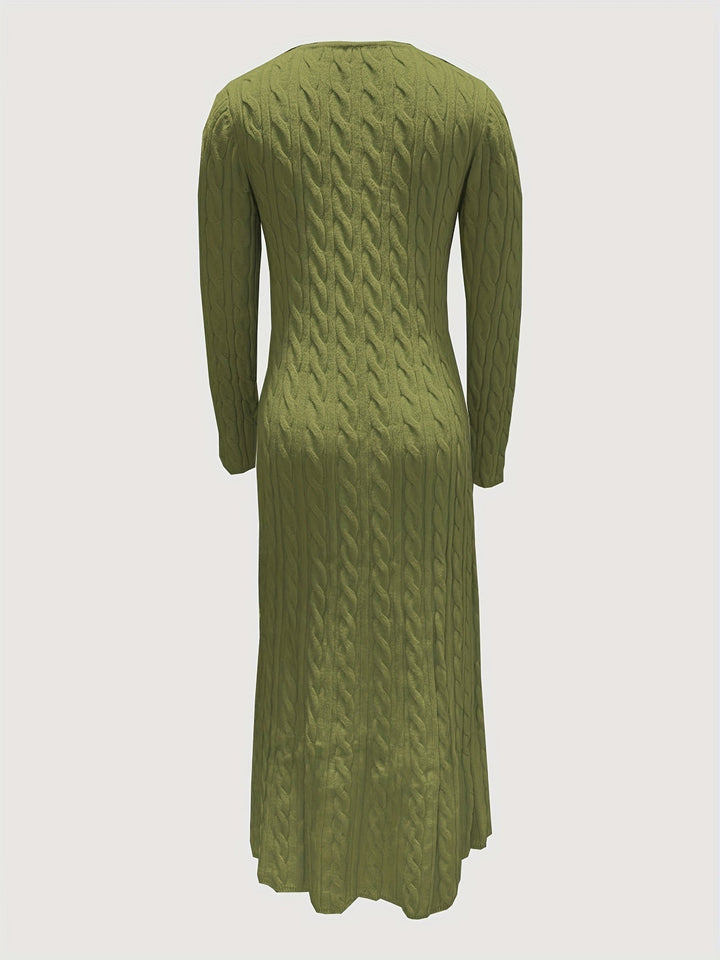 Cable-Knit Maxi Dress