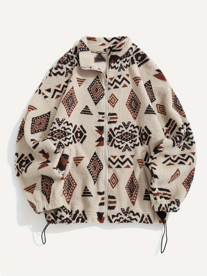 Patterned Zip-Up Jacket