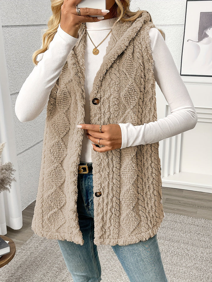 Cozy Hooded Sleeveless Vest