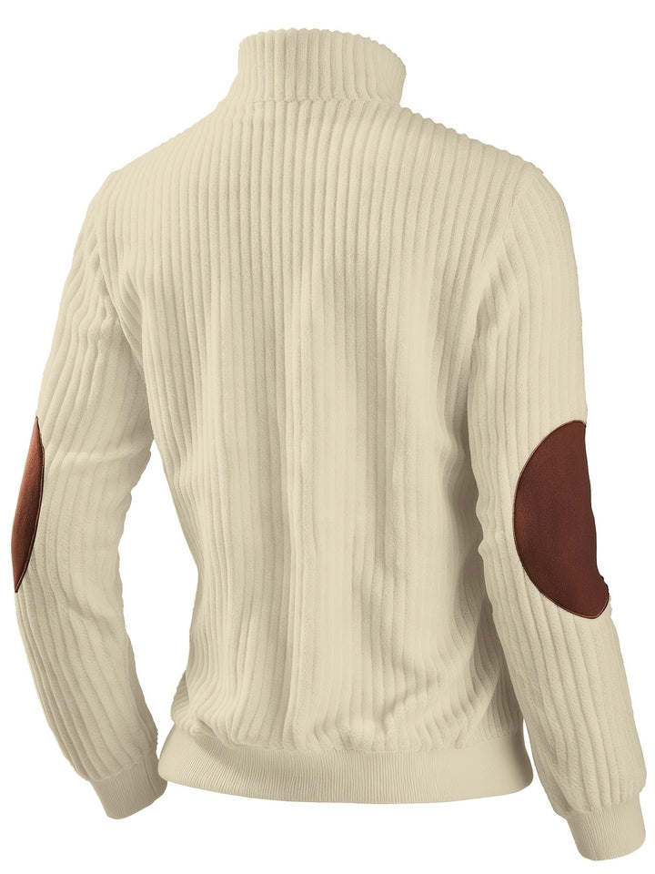 Ribbed Quarter-Zip Sweater
