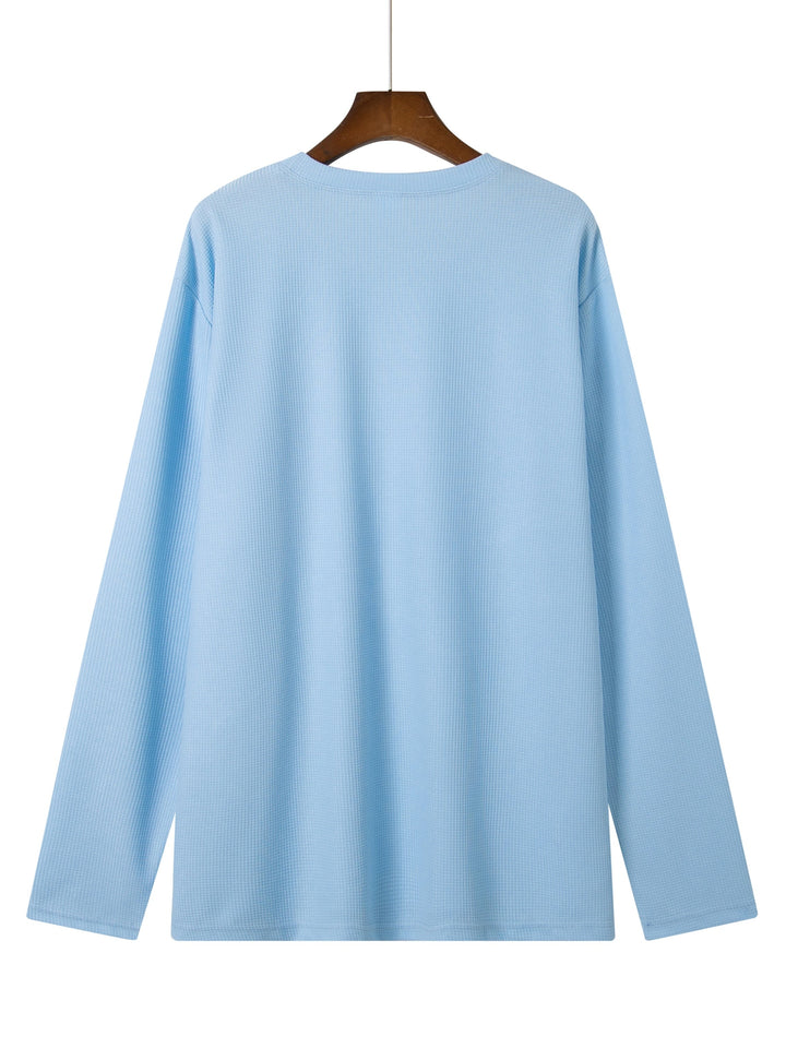 Textured Long-Sleeve Top