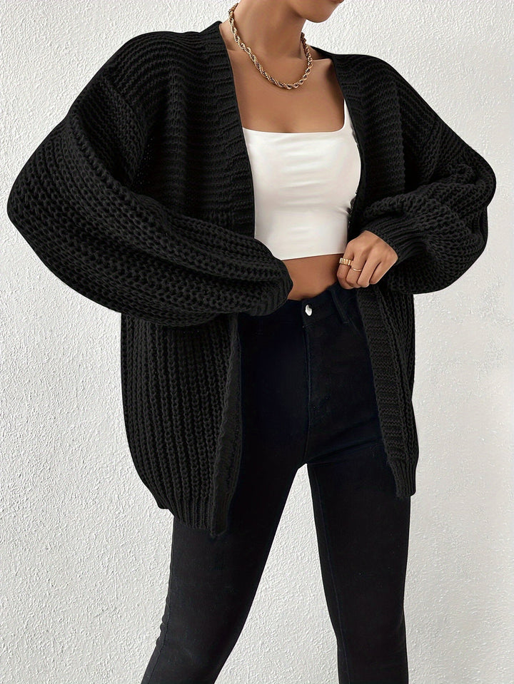 Relaxed Chunky-Knit Cardigan