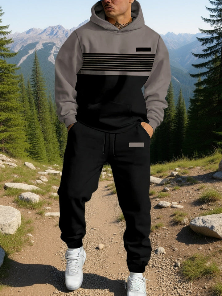 Color Block Hooded Sweatshirt