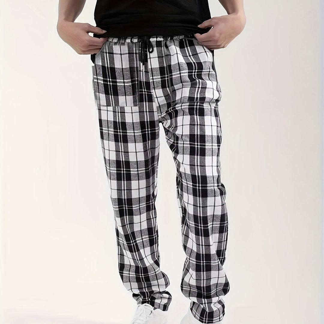 Relaxed Plaid Lounge Pants