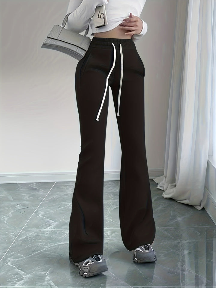 High-Waist Flared Lounge Pants