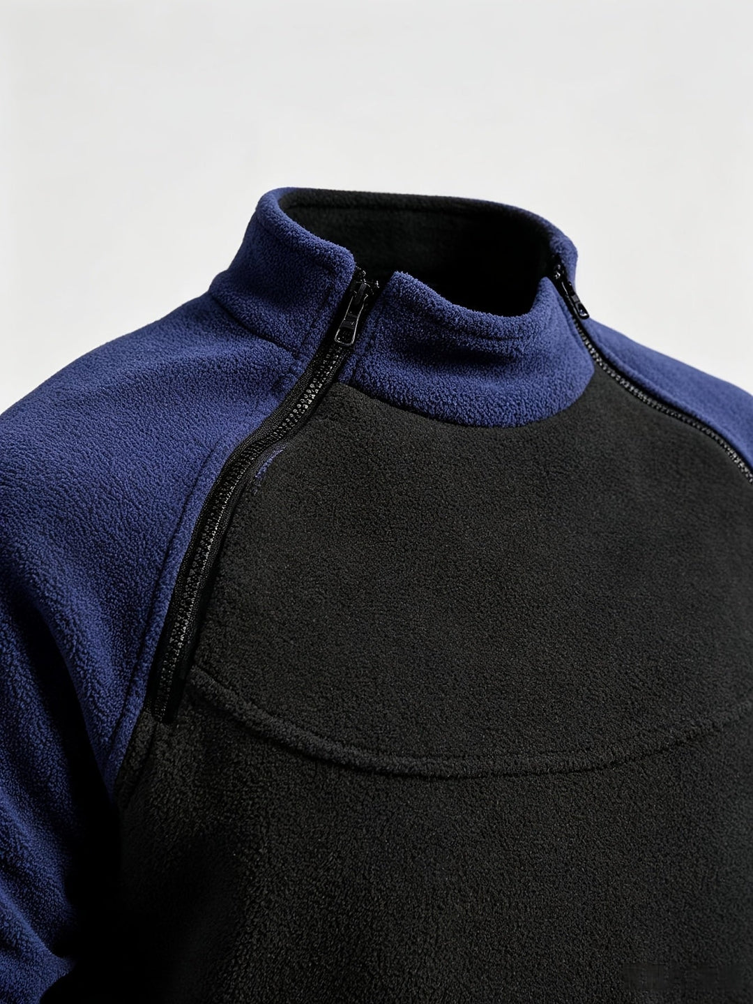 Zip-Detail Mock-Neck Sweater