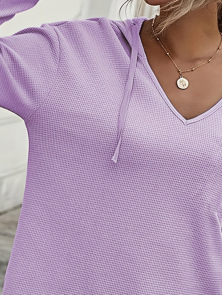 Relaxed V-Neck Hoodie