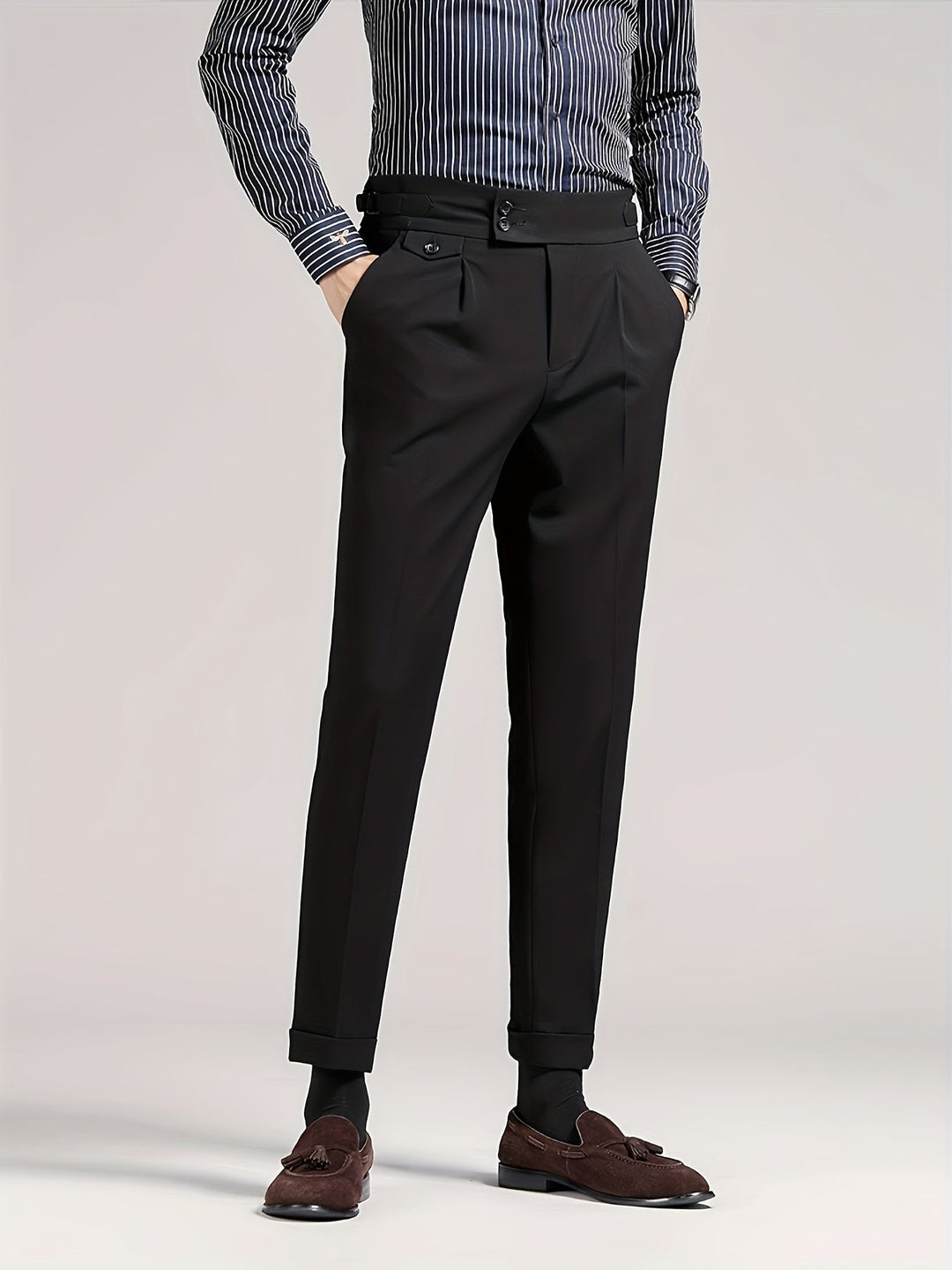 Tailored Single-Pleat Pants