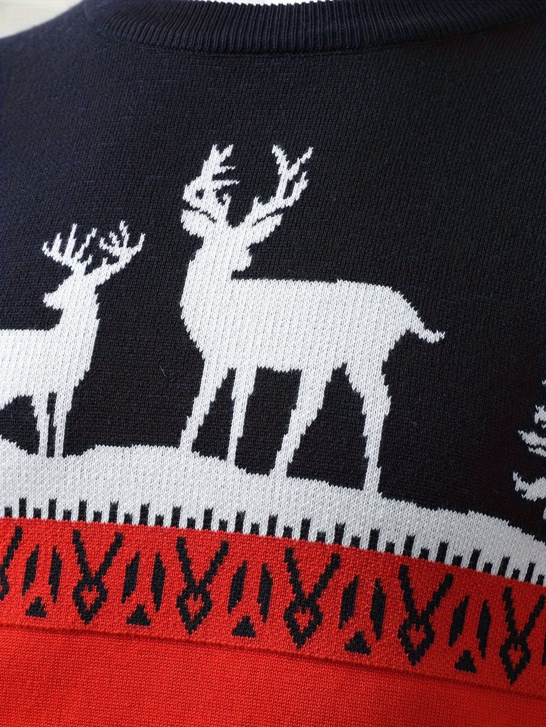Festive Reindeer Crew Neck Sweater