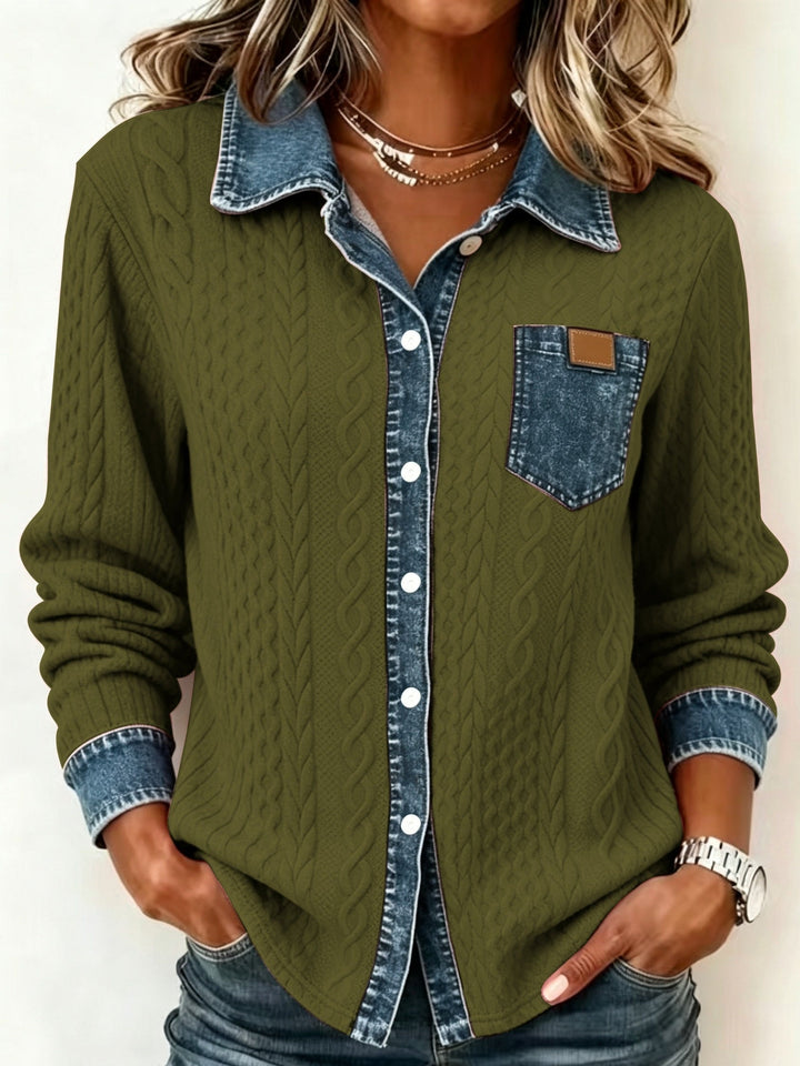 Textured Button-Up Shirt
