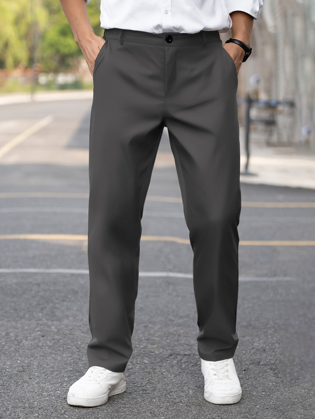 Tailored Straight-Leg Pants