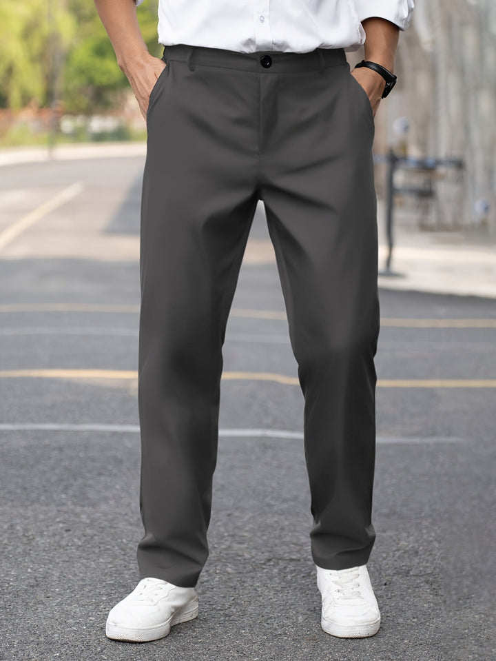 Tailored Straight-Leg Pants