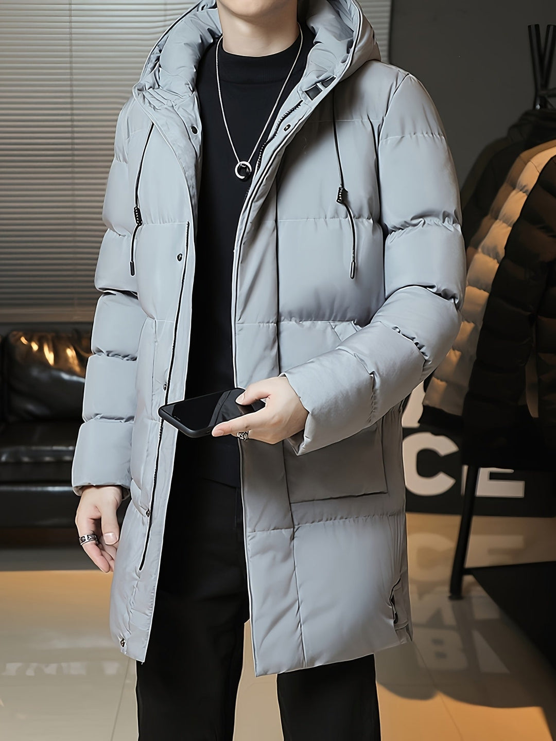 Hooded Longline Puffer Coat