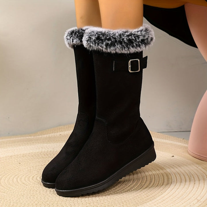 Cozy Fur-Trimmed Winter Boots