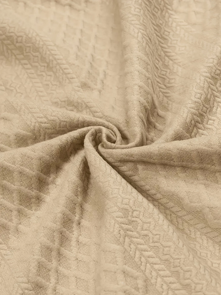 Textured Stand-Collar Sweater