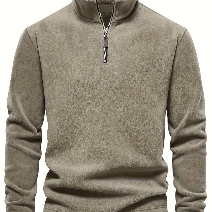 Half-Zip Stand-Collar Pullover