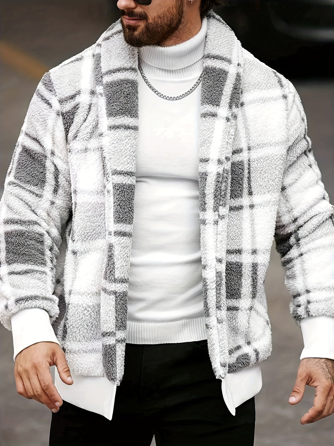 Checked Relaxed Fit Jacket