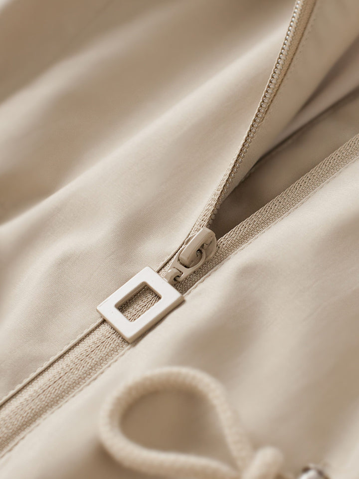 Hooded Drawstring Jacket