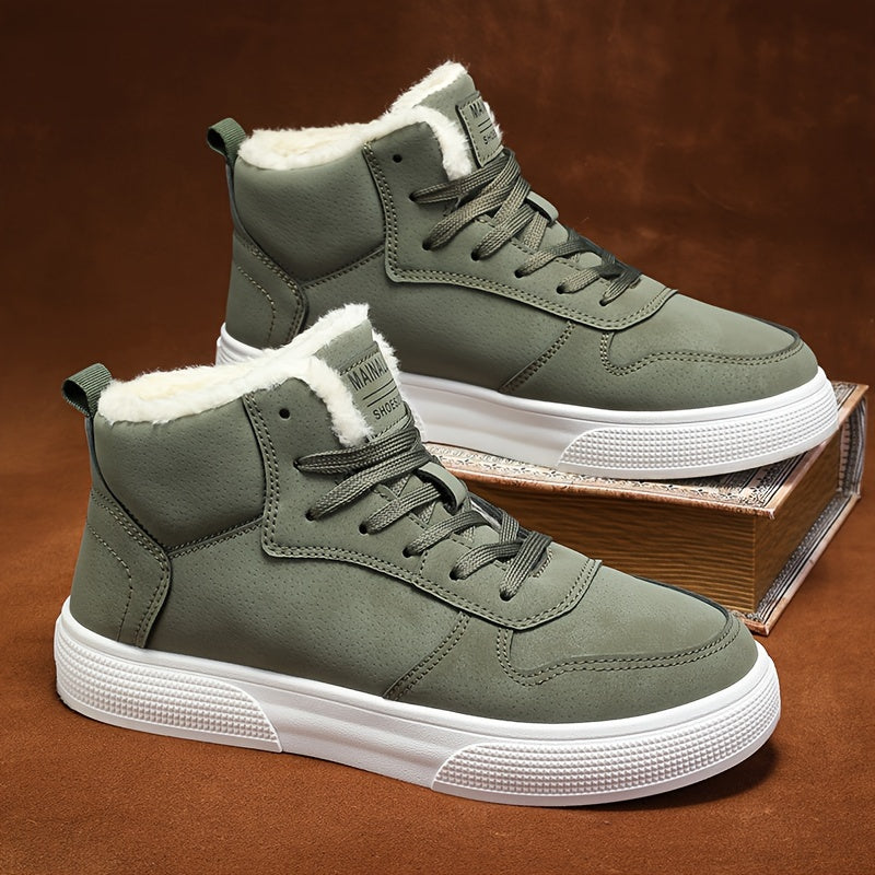 Warm-Lined High-Top Sneakers