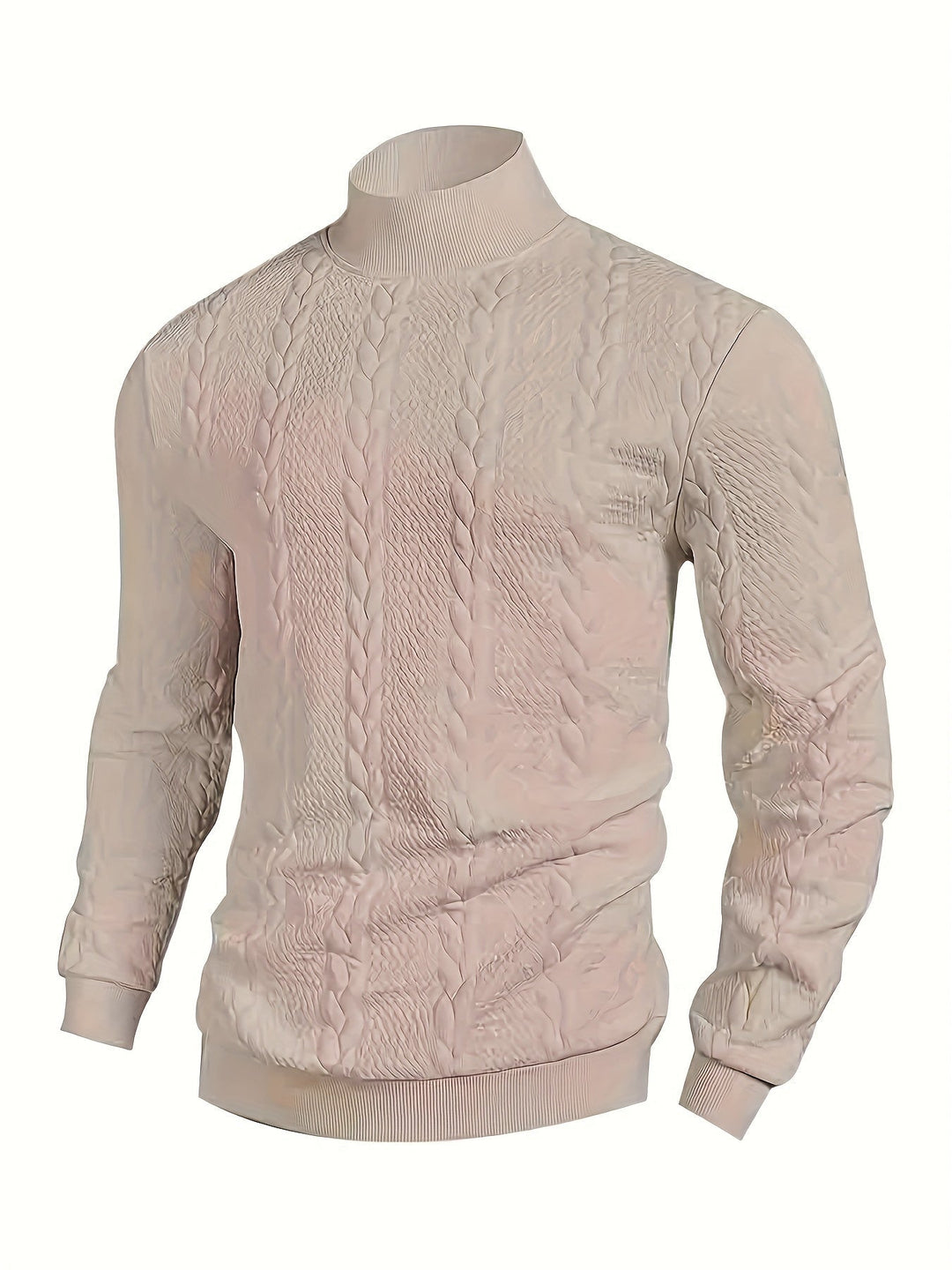 Textured High-Neck Sweatshirt