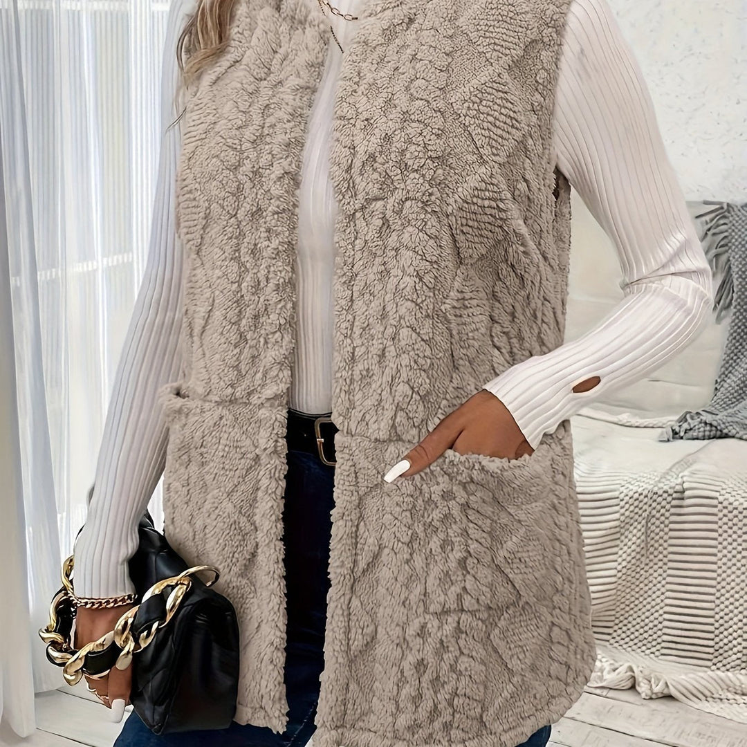 Cozy Textured Sleeveless Vest
