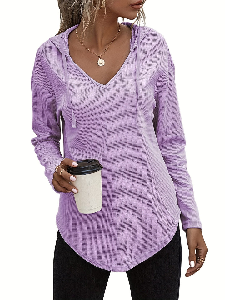 Relaxed V-Neck Hoodie