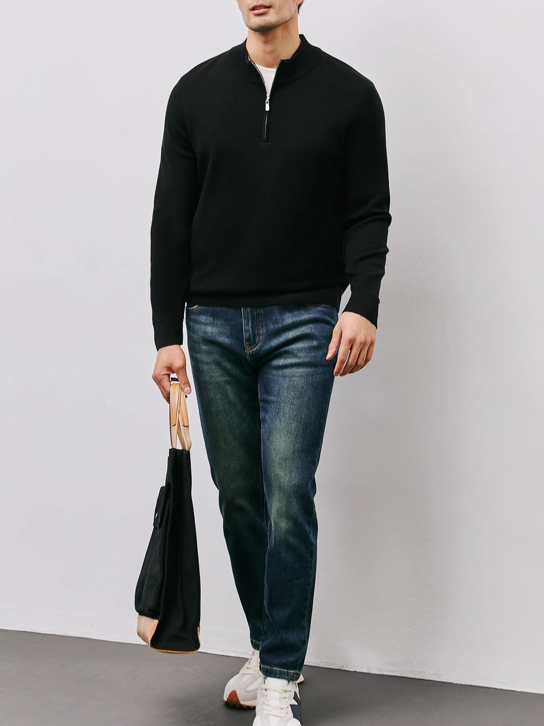 Refined Quarter-Zip Sweater