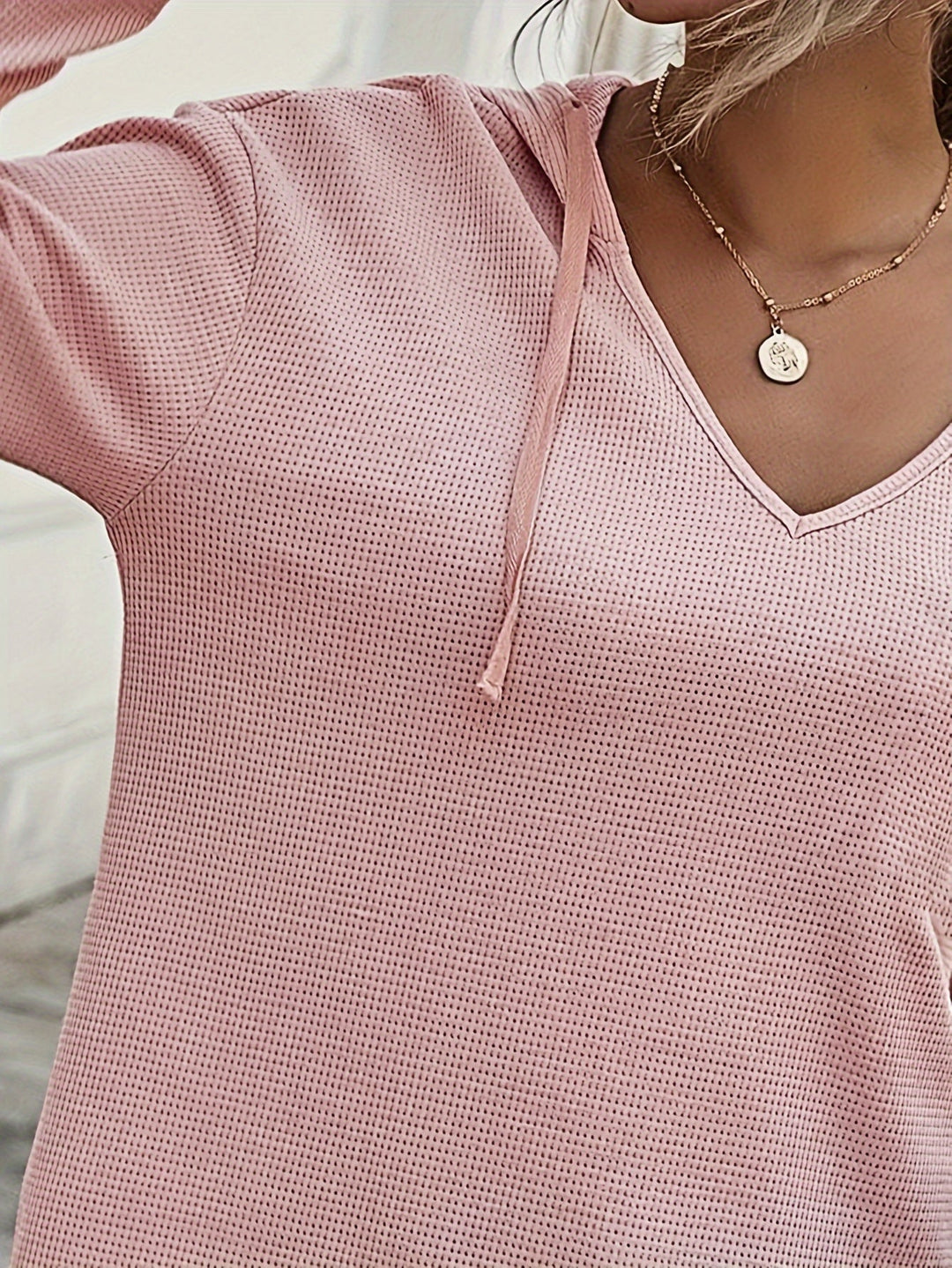 Relaxed V-Neck Hoodie