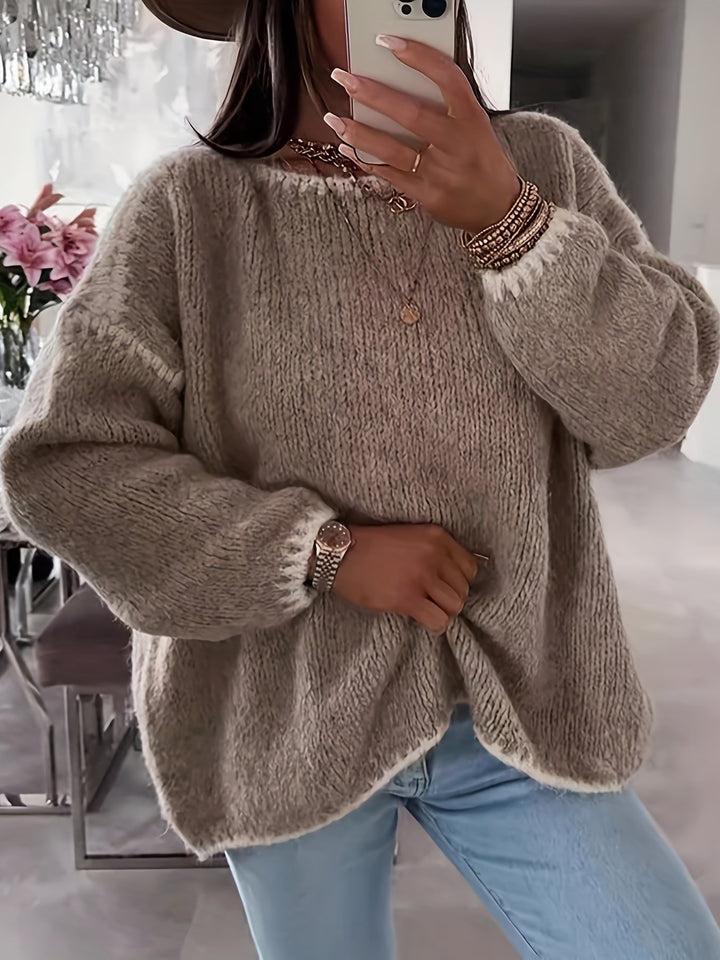Relaxed Boat Neck Sweater
