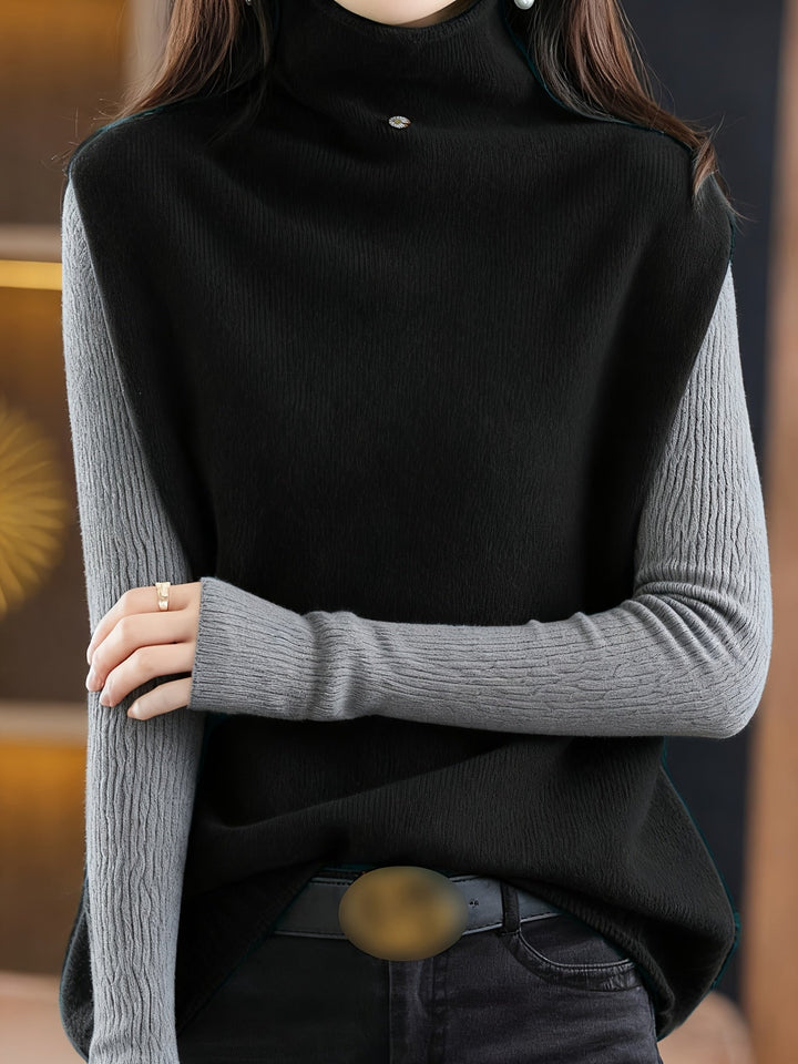 Refined High-Neck Vest