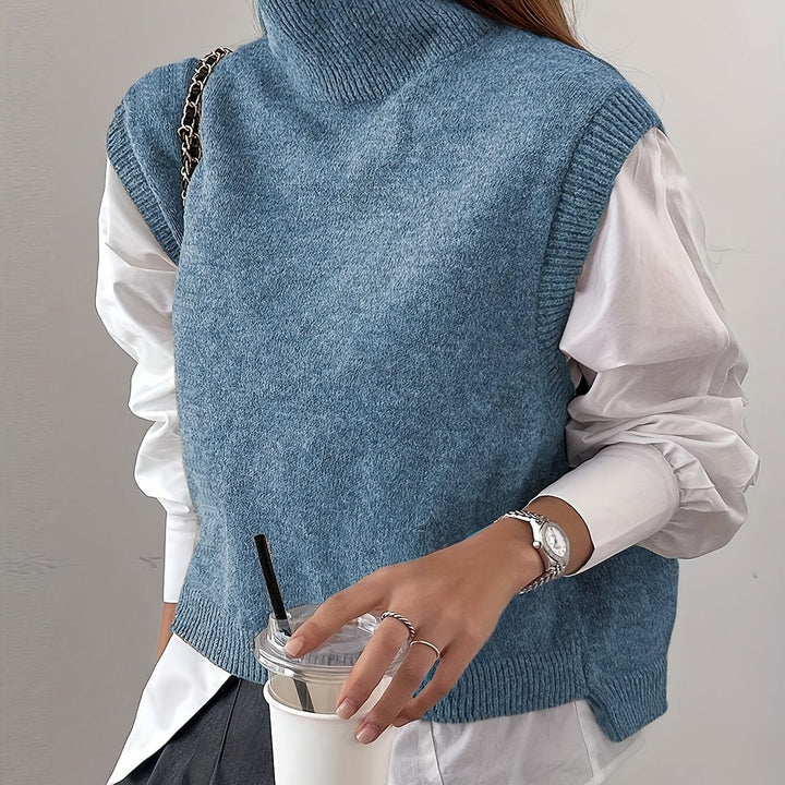 High-Neck Sweater Vest