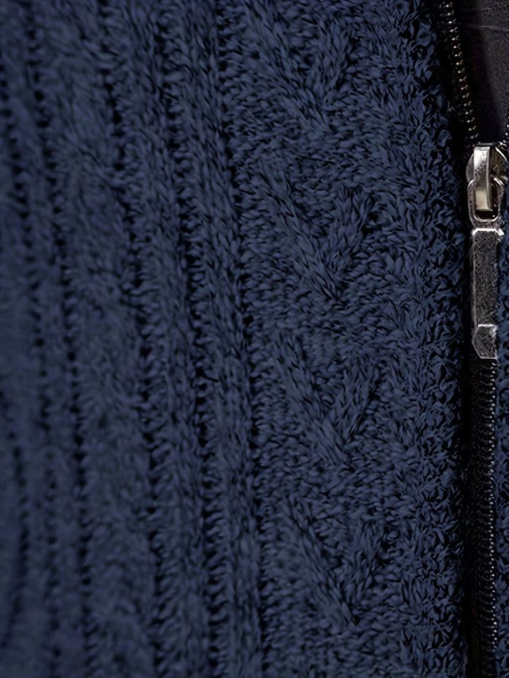 Textured Full-Zip Cardigan