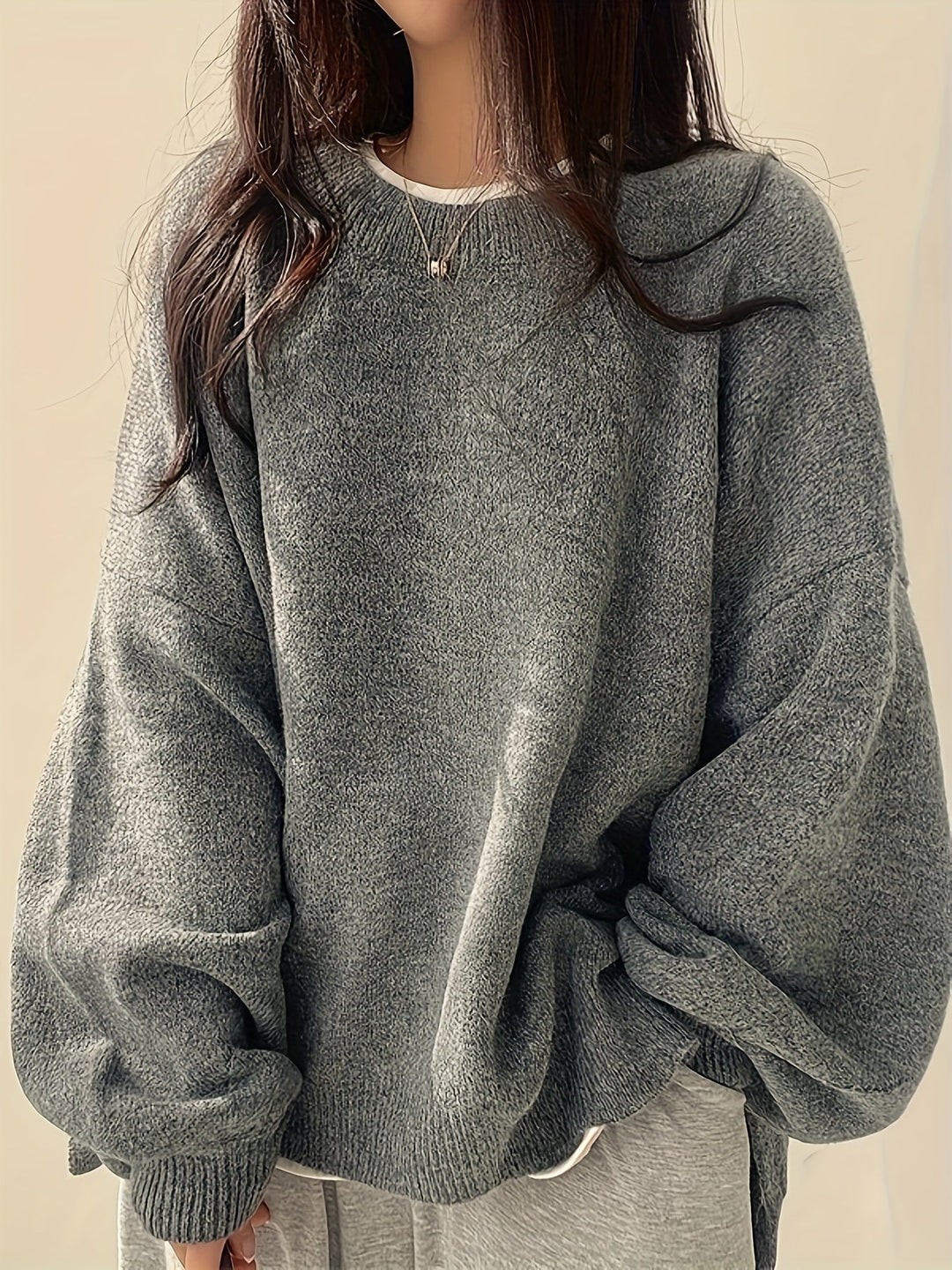 Relaxed Drop-Shoulder Sweater