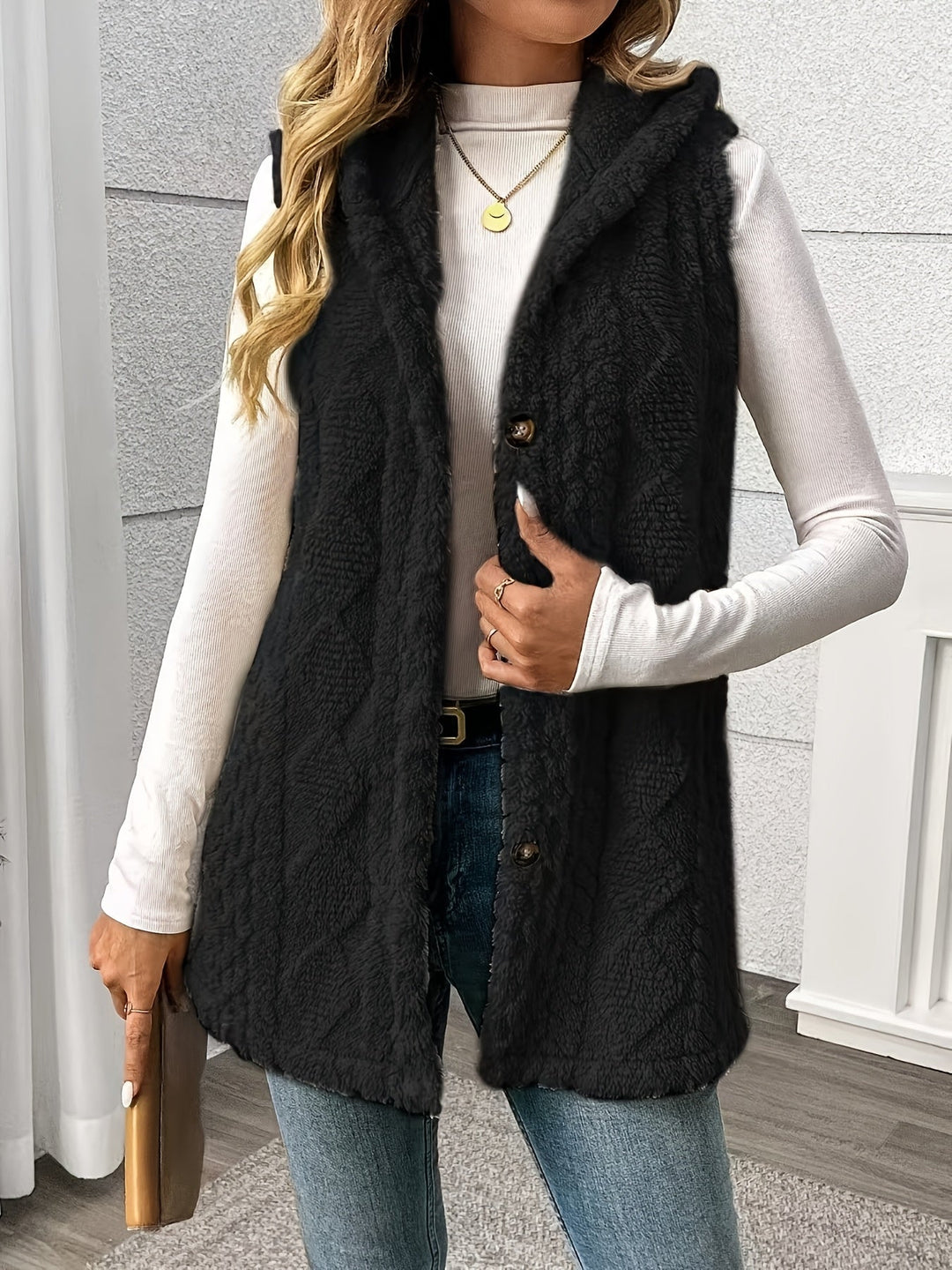 Cozy Hooded Sleeveless Vest