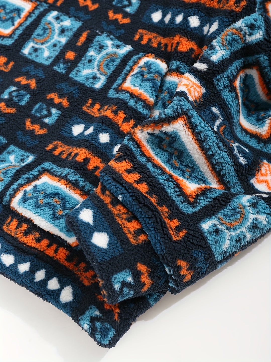 Patterned Hooded Sweatshirt