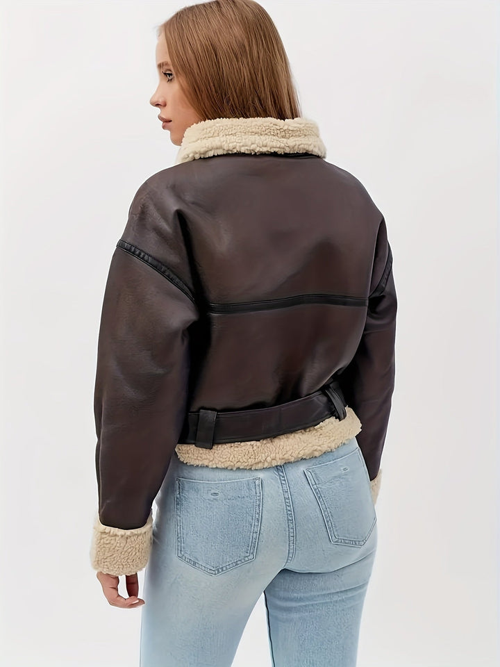 Cozy-Lined Moto Jacket