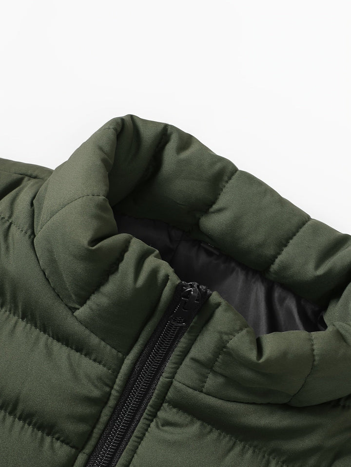 Quilted Stand-Collar Vest