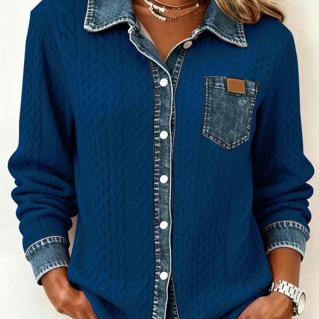 Textured Button-Up Shirt