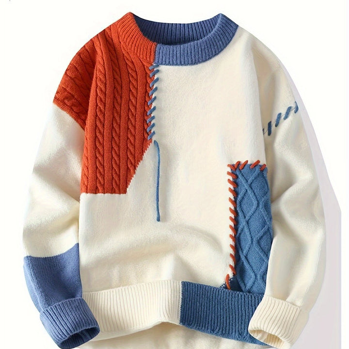 Color-Block Knit Sweater