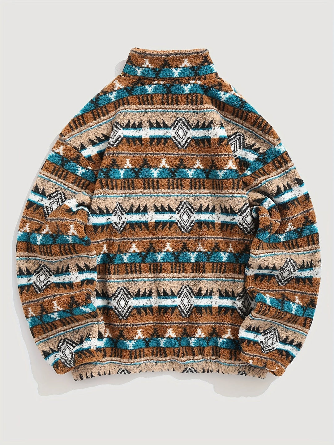 Patterned Quarter-Zip Pullover