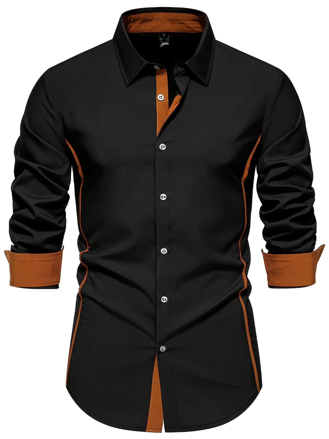 Contrast Trim Button-Up Shirt