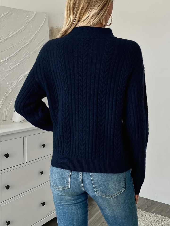 Textured Half-Zip Sweater