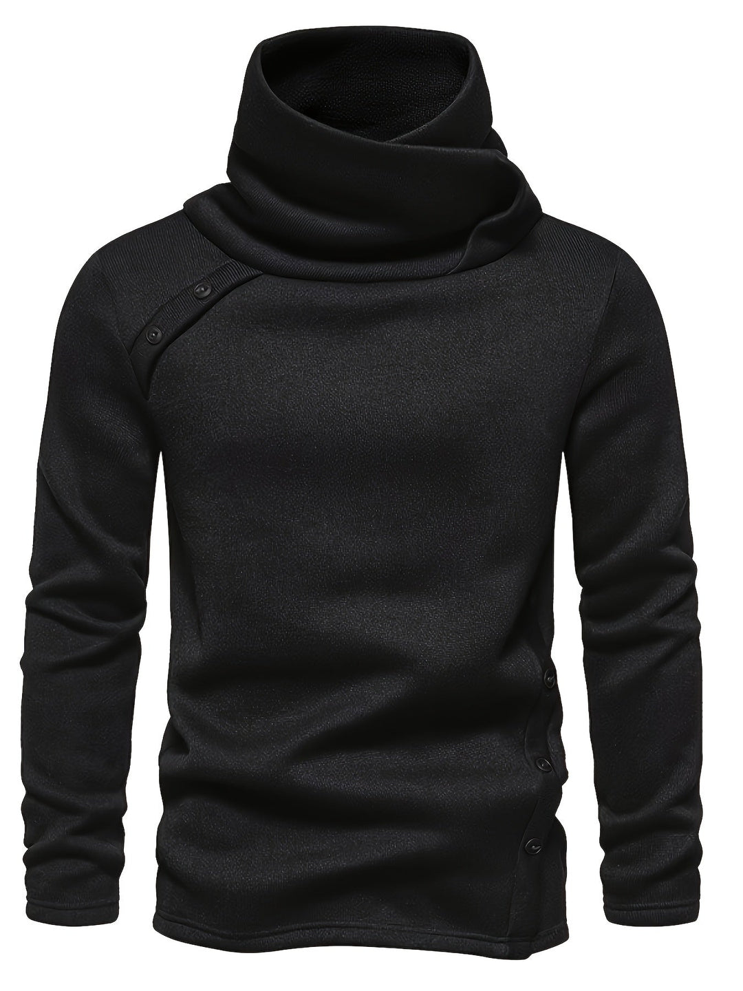 Slouchy Collar Button-Up Sweater