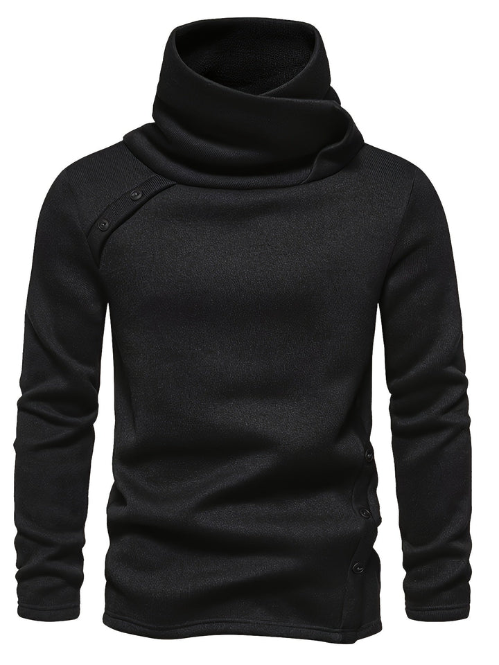 Slouchy Collar Button-Up Sweater